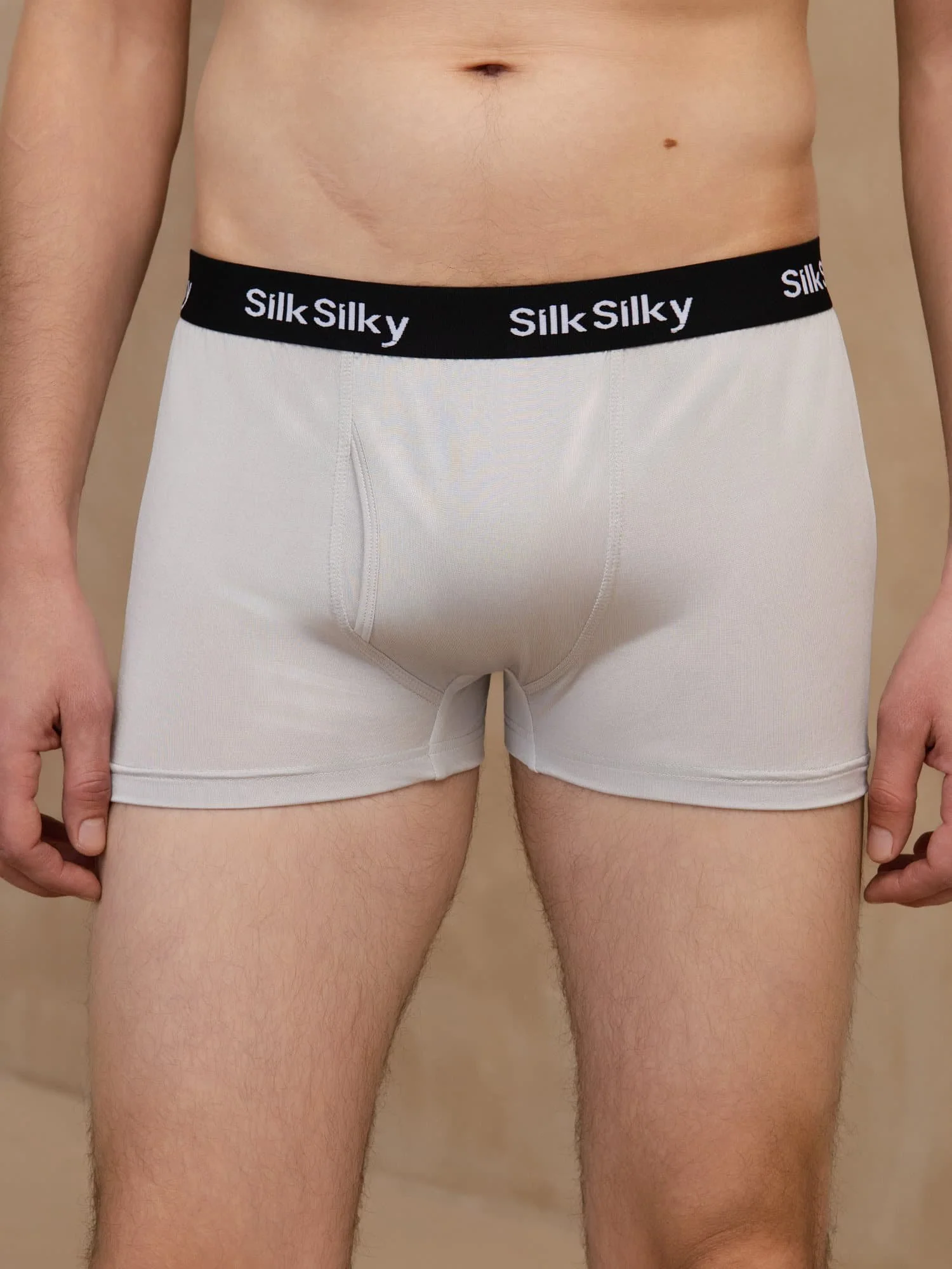 Pure Silk Men's Comfort Breathable Boxer Brief Underwear - Image 3