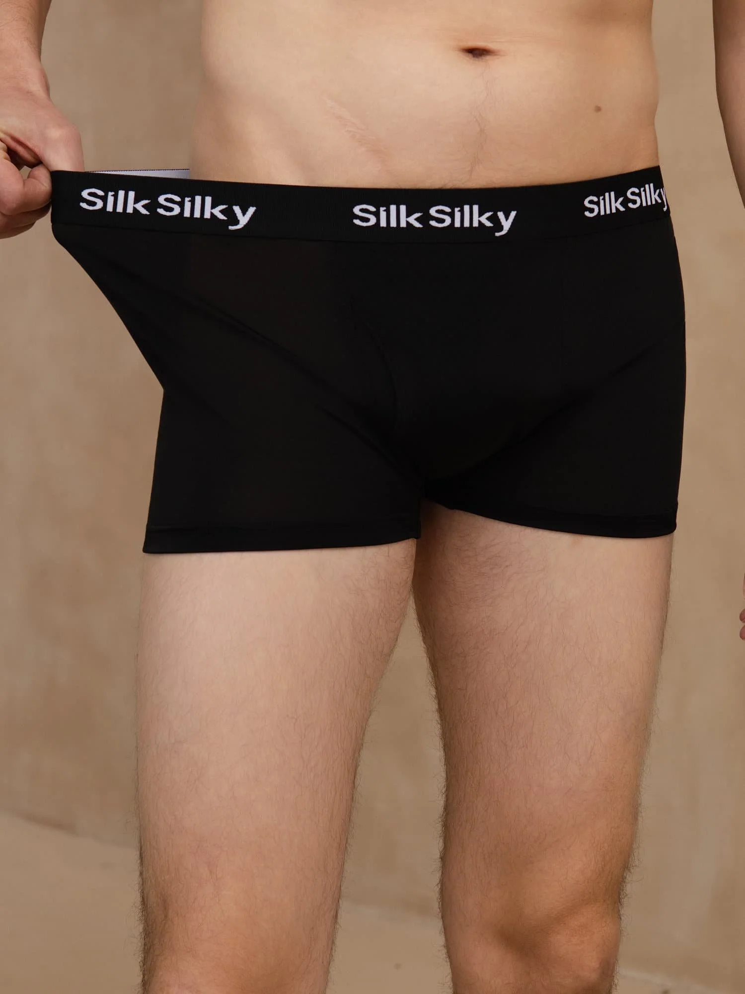 Pure Silk Men's Comfort Breathable Boxer Brief Underwear - Image 7