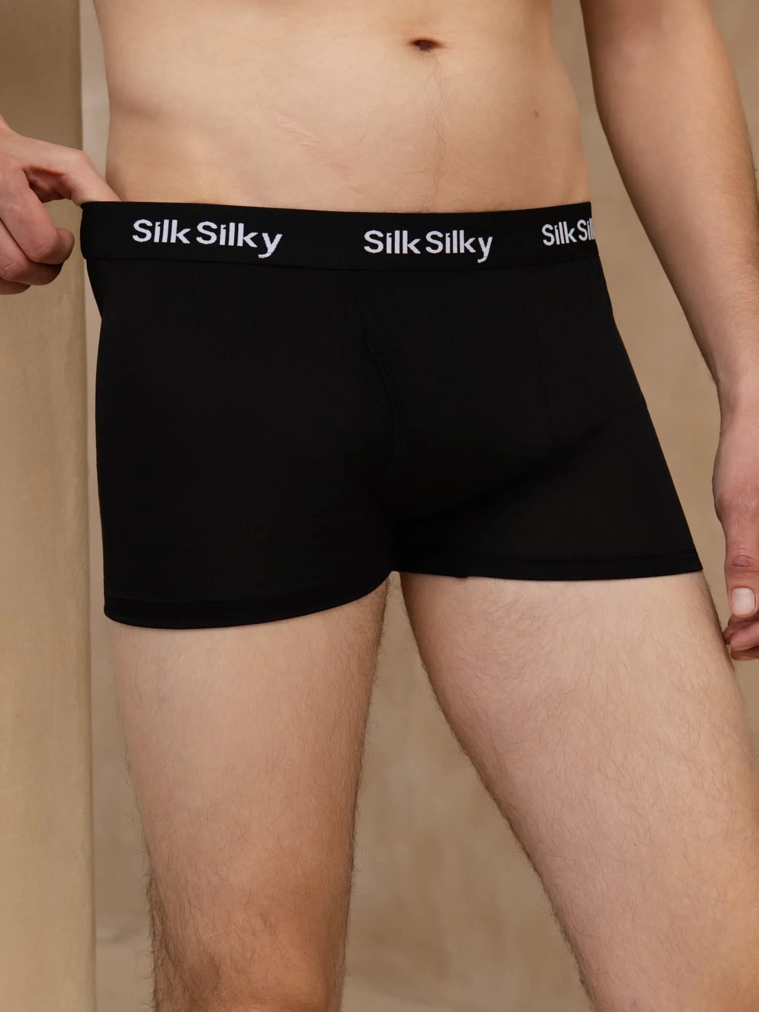 Pure Silk Men's Comfort Breathable Boxer Brief Underwear - Image 8