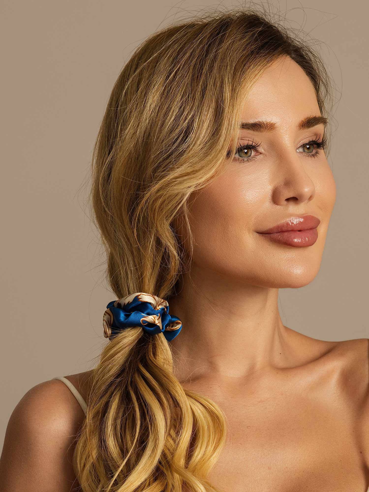 Pure Silk Soft Classic Hair Scrunchie - 2cm - Image 14