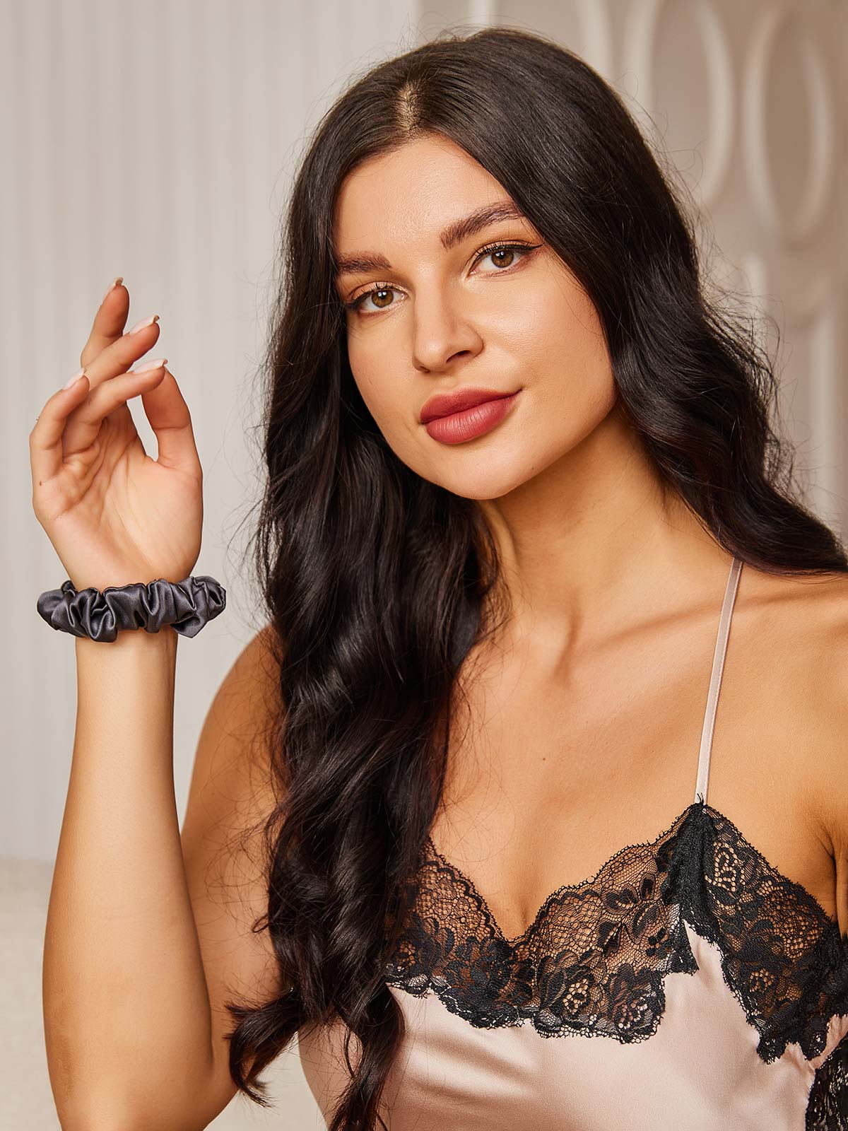 Pure Silk Soft Classic Hair Scrunchie - 2cm - Image 71
