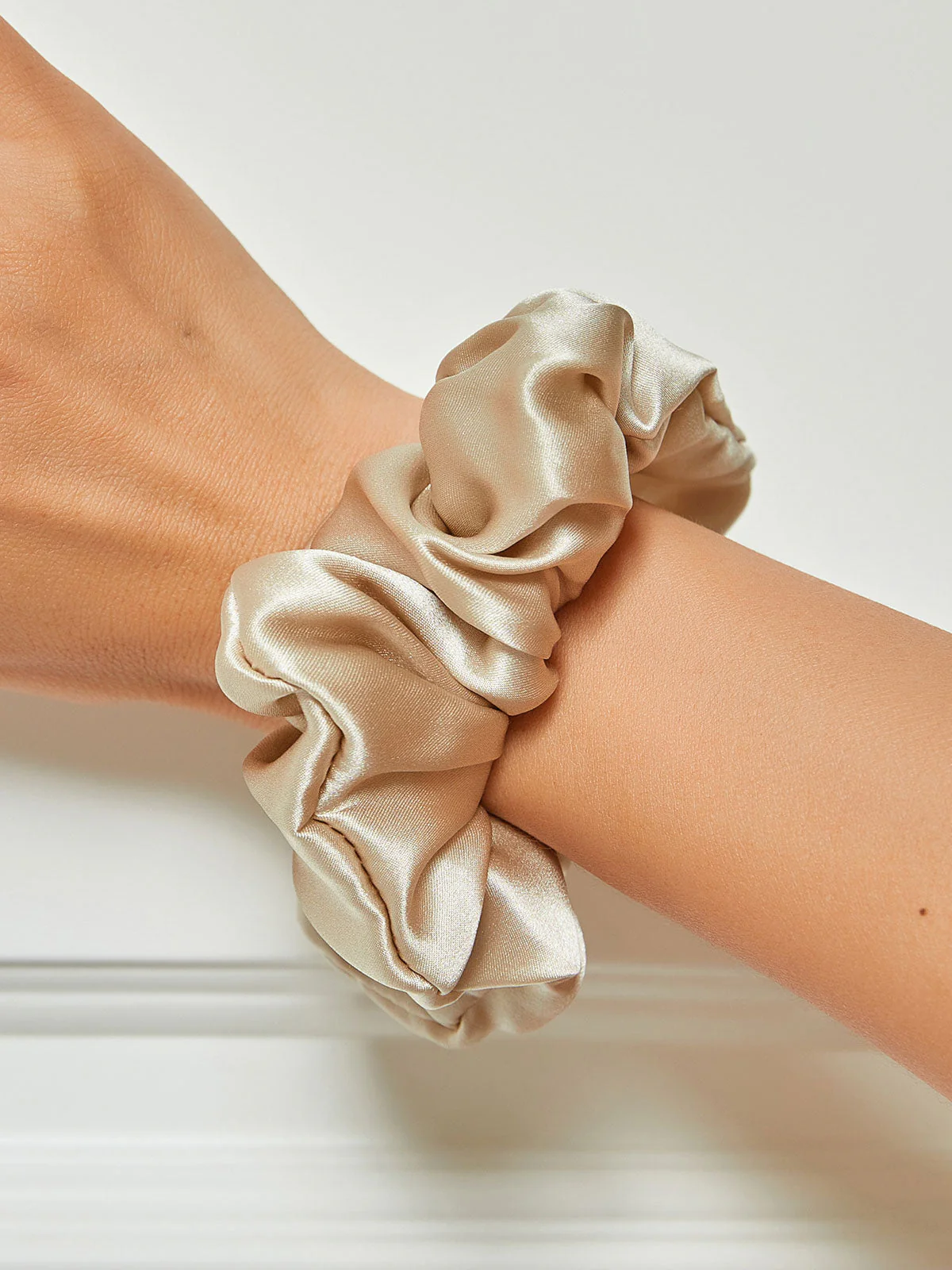 Pure Silk Soft Large Hair Scrunchie - 3.5cm - Image 17
