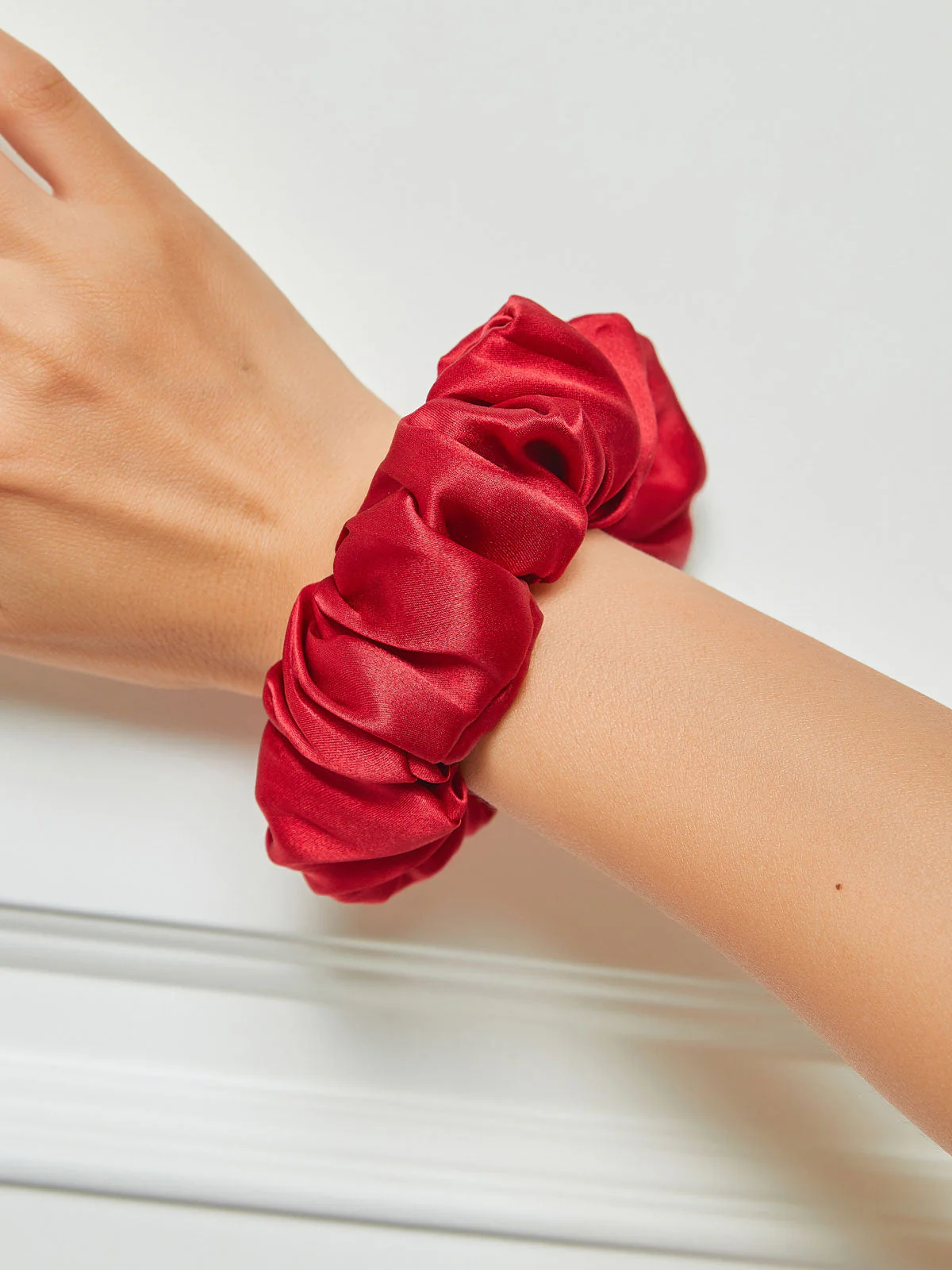 Pure Silk Soft Large Hair Scrunchie - 3.5cm - Image 24