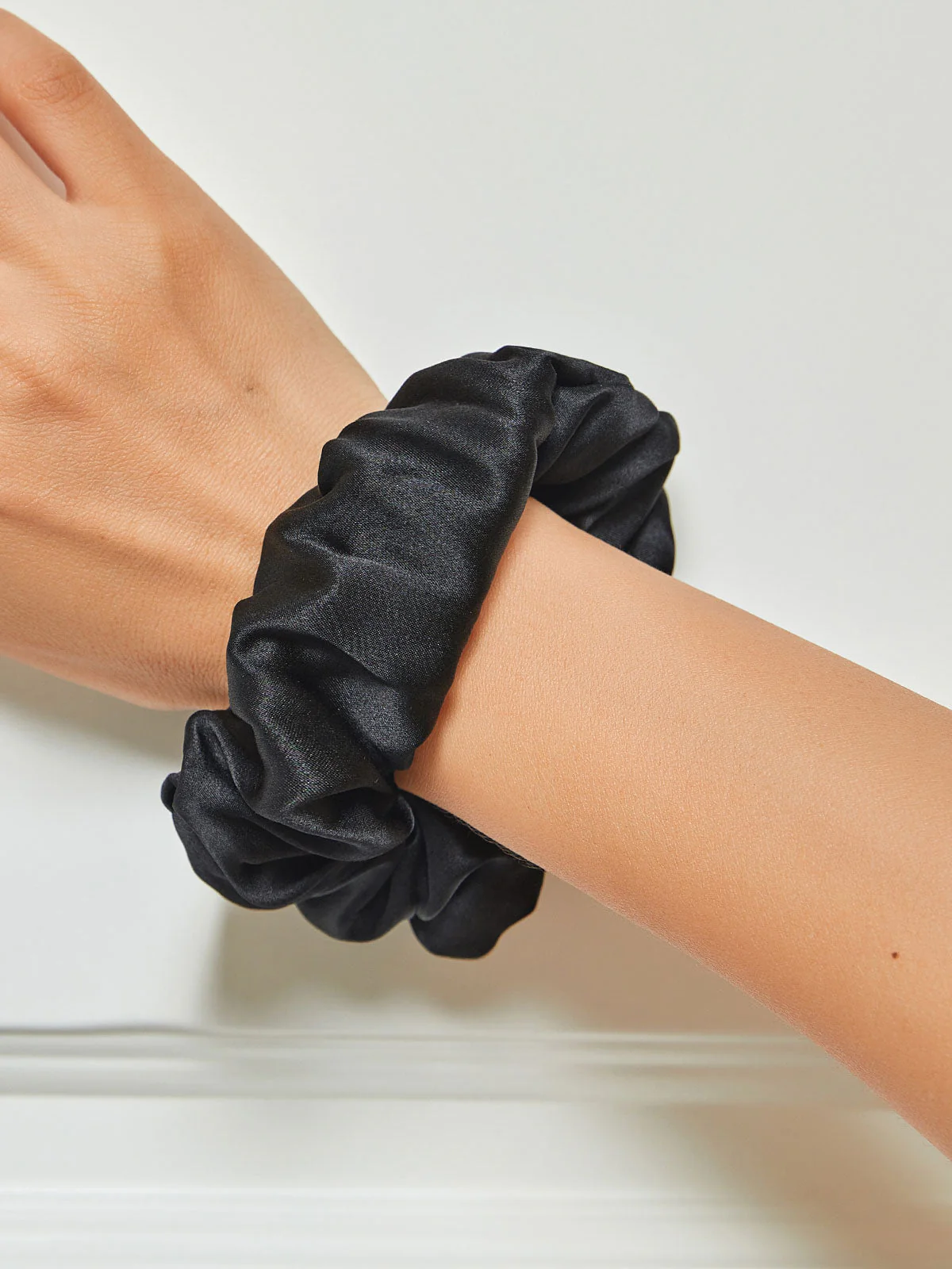 Pure Silk Soft Large Hair Scrunchie - 3.5cm - Image 4