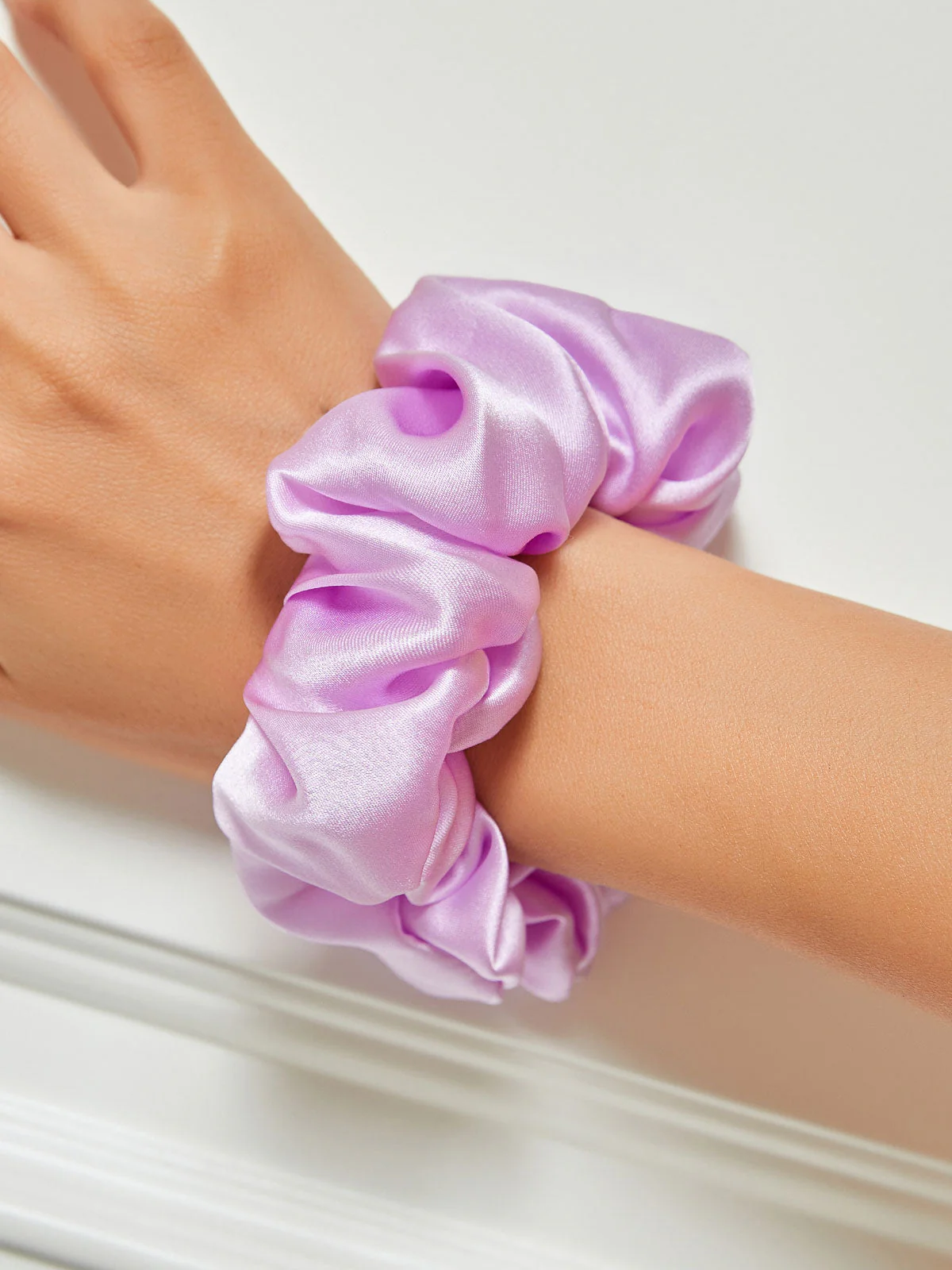 Pure Silk Soft Large Hair Scrunchie - 3.5cm - Image 43