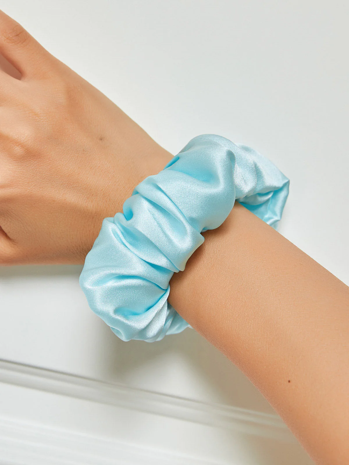 Pure Silk Soft Large Hair Scrunchie - 3.5cm - Image 47