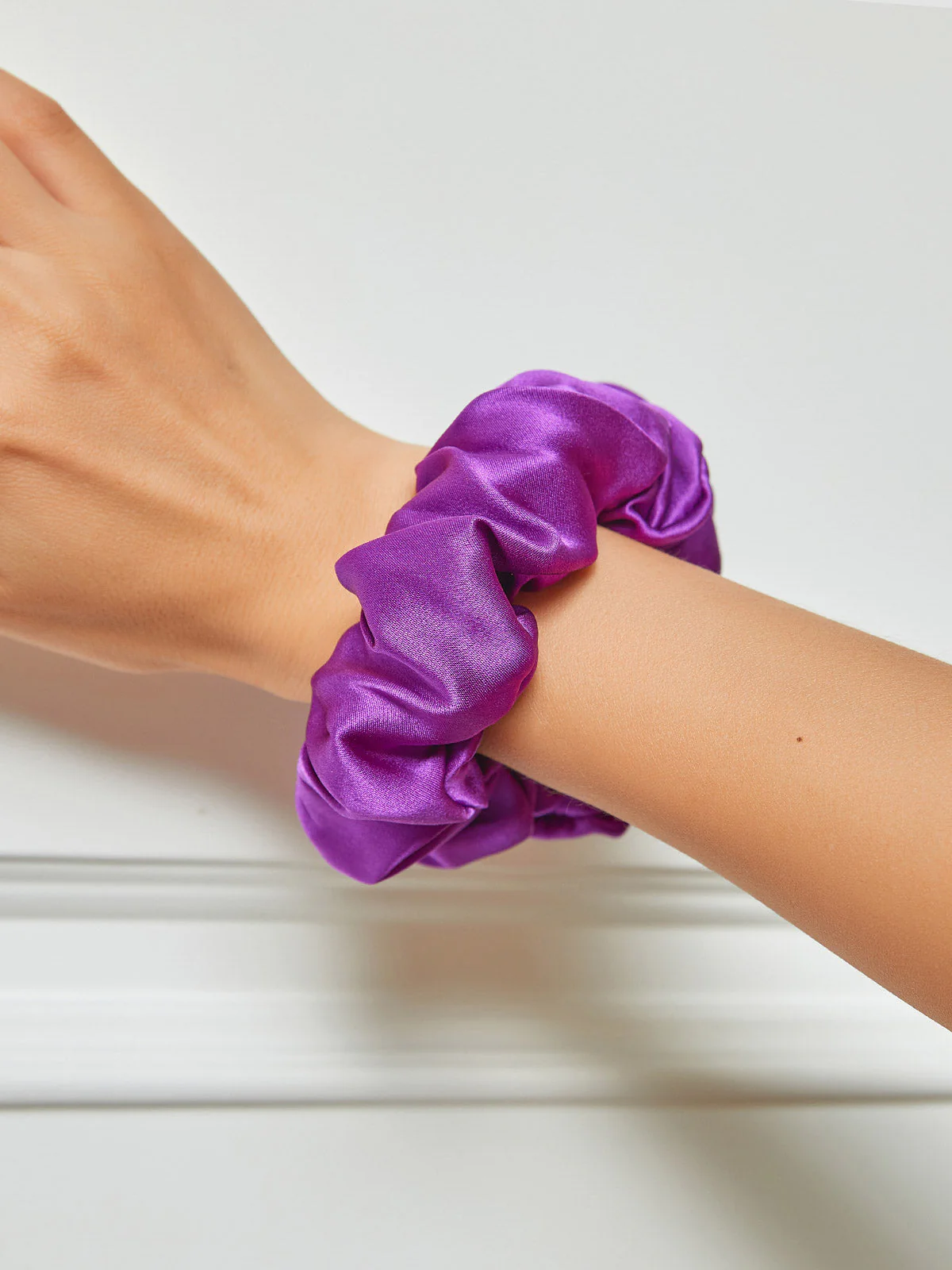 Pure Silk Soft Large Hair Scrunchie - 3.5cm - Image 60