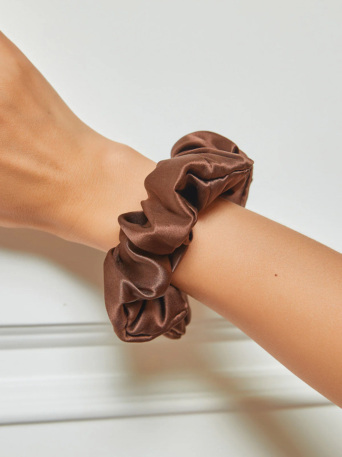 Pure Silk Soft Large Hair Scrunchie - 3.5cm - Image 8