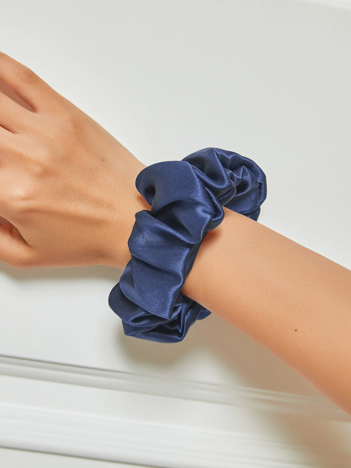 Pure Silk Soft Large Hair Scrunchie - 3.5cm - Image 9