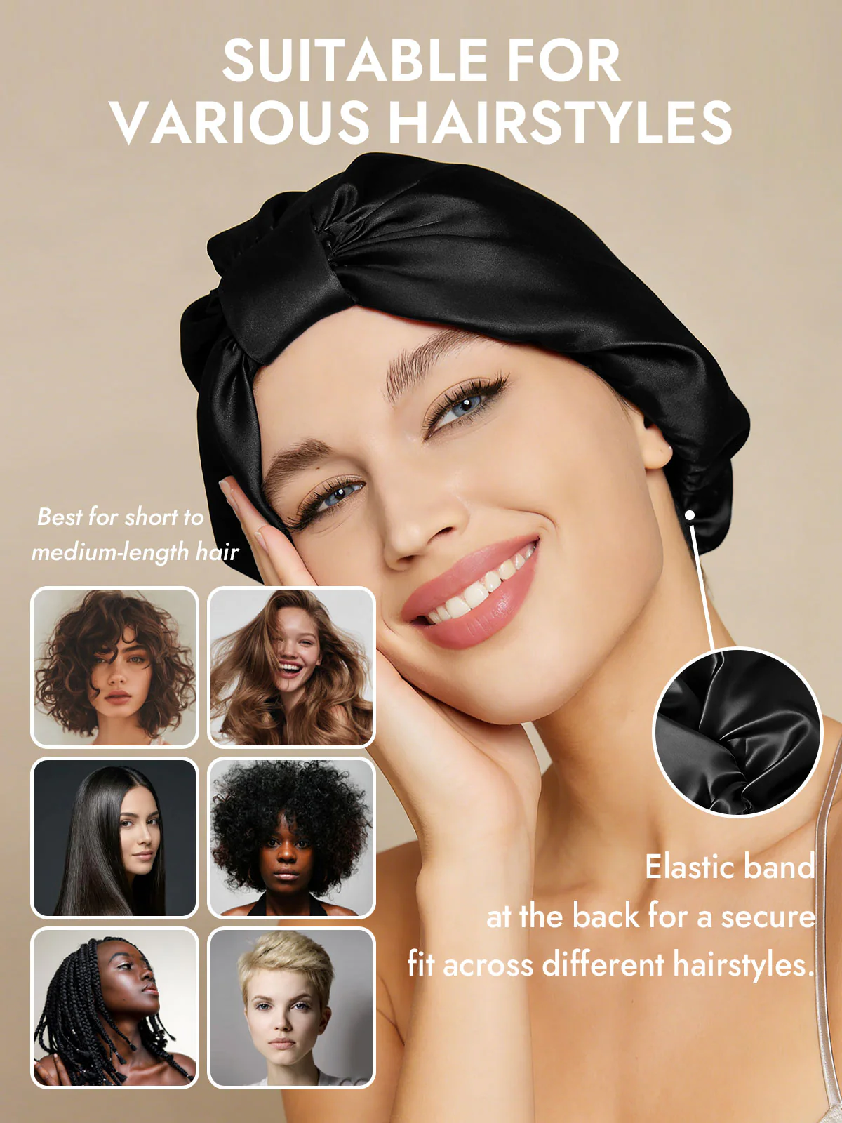 Pure Silk Night Turban Bonnet - Image 11