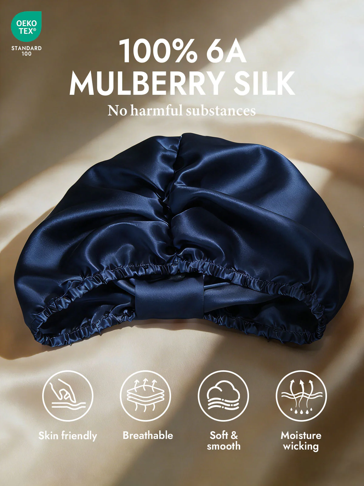 Pure Silk Night Turban Bonnet - Image 14