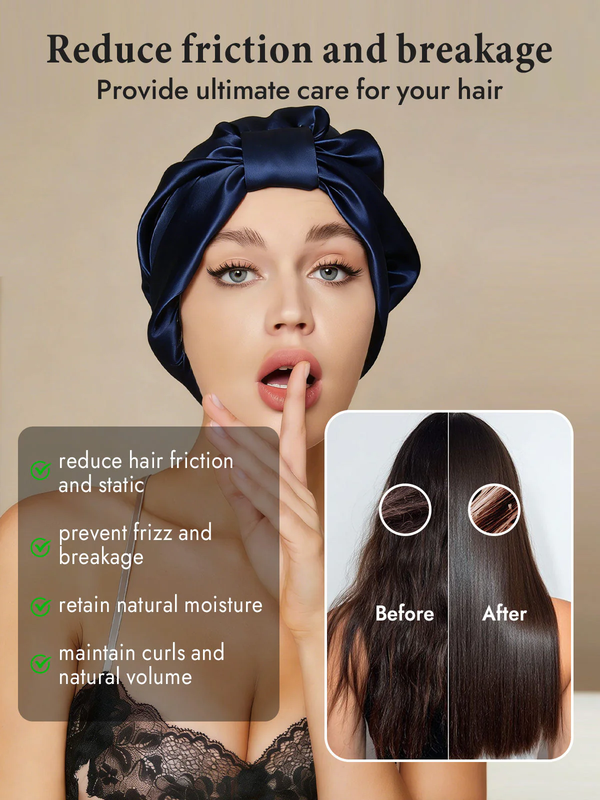 Pure Silk Night Turban Bonnet - Image 15