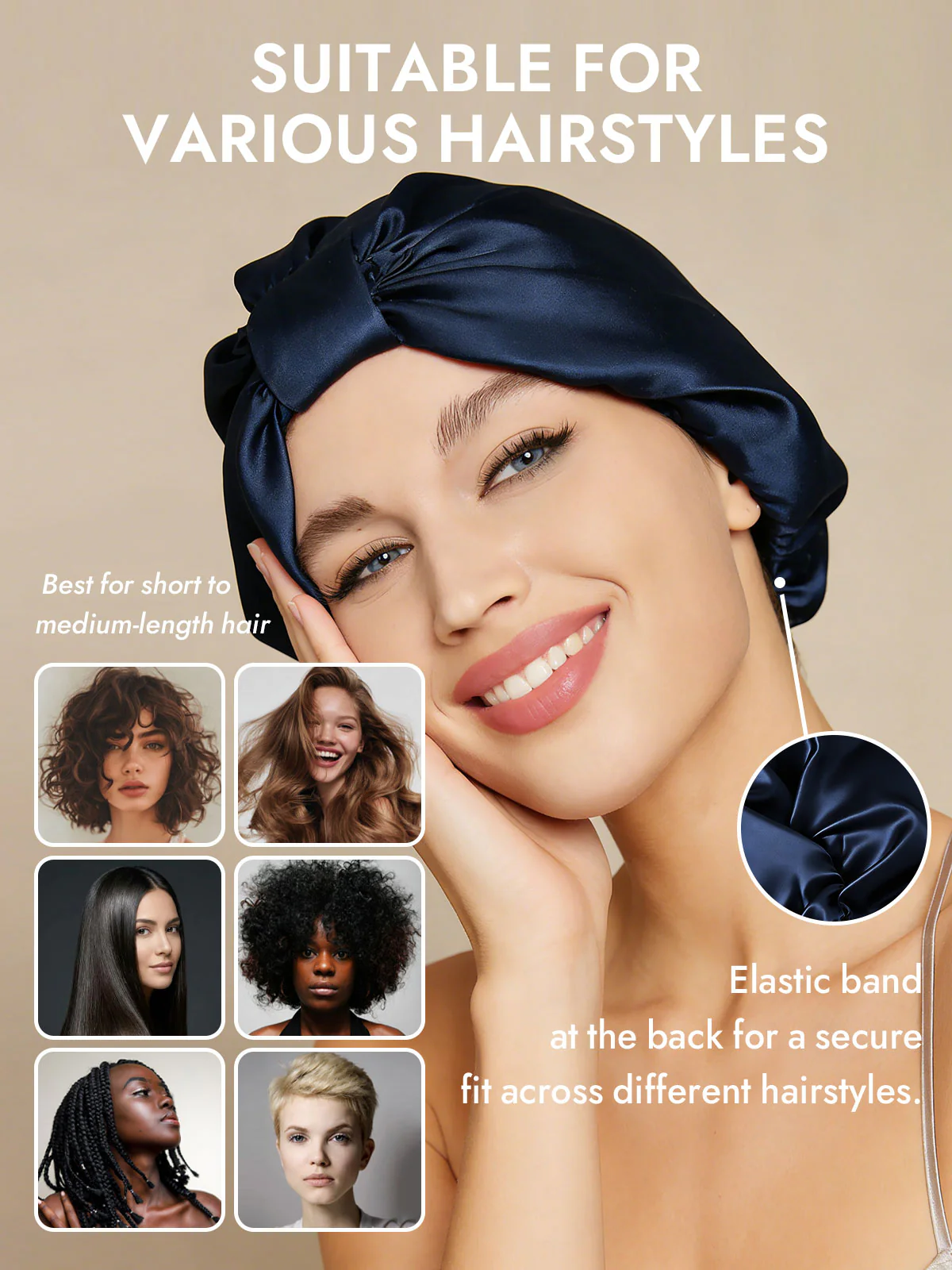 Pure Silk Night Turban Bonnet - Image 17