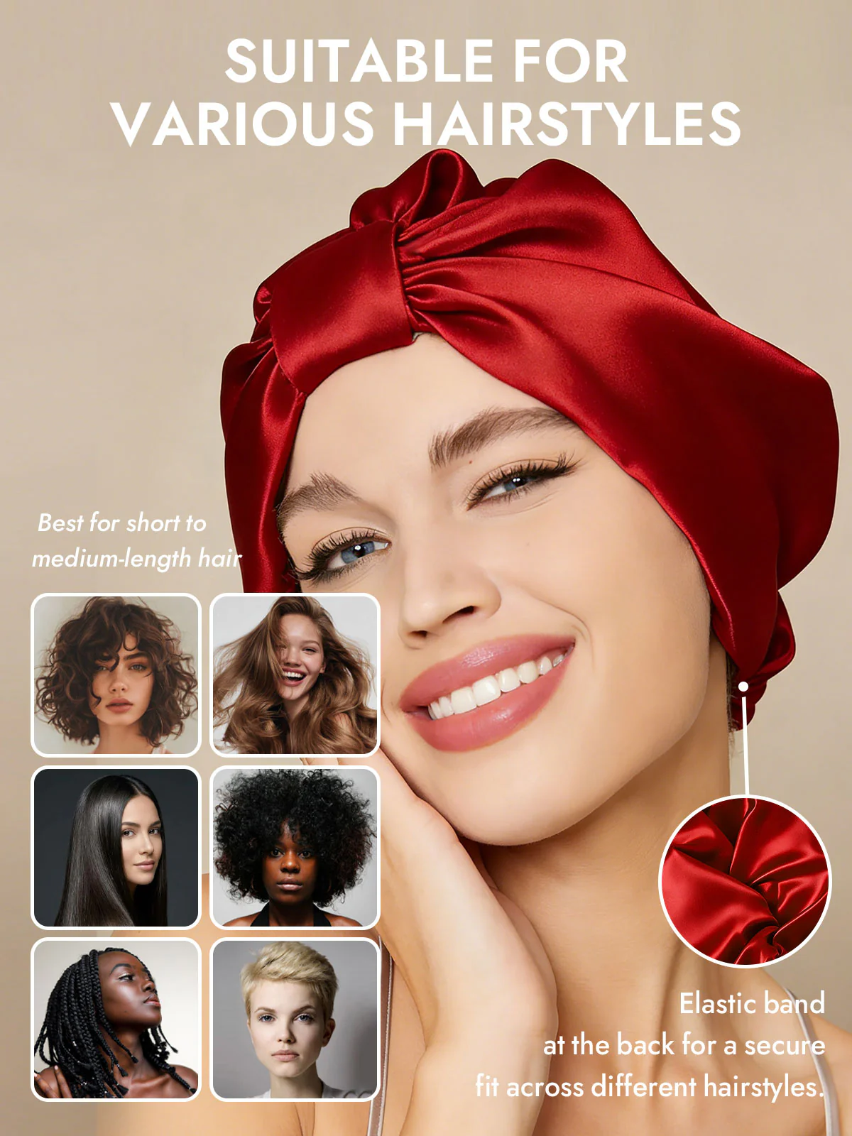 Pure Silk Night Turban Bonnet - Image 23