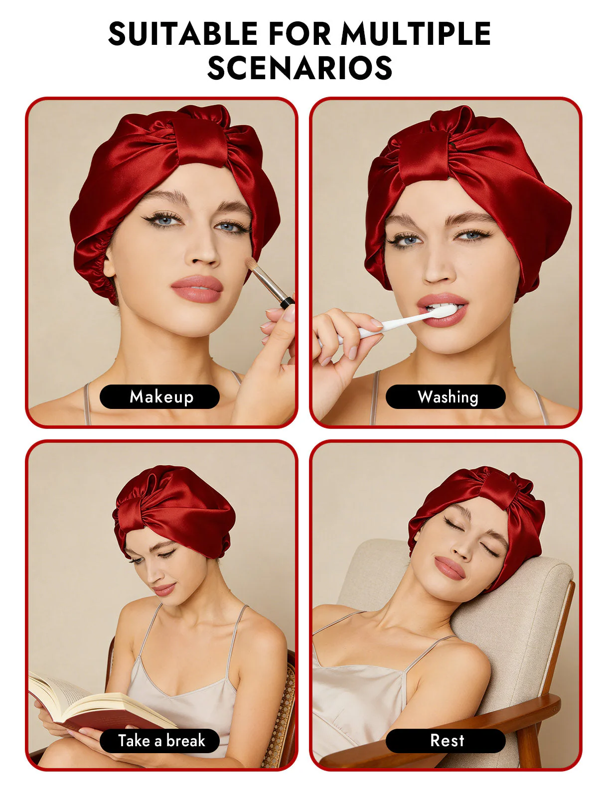 Pure Silk Night Turban Bonnet - Image 24