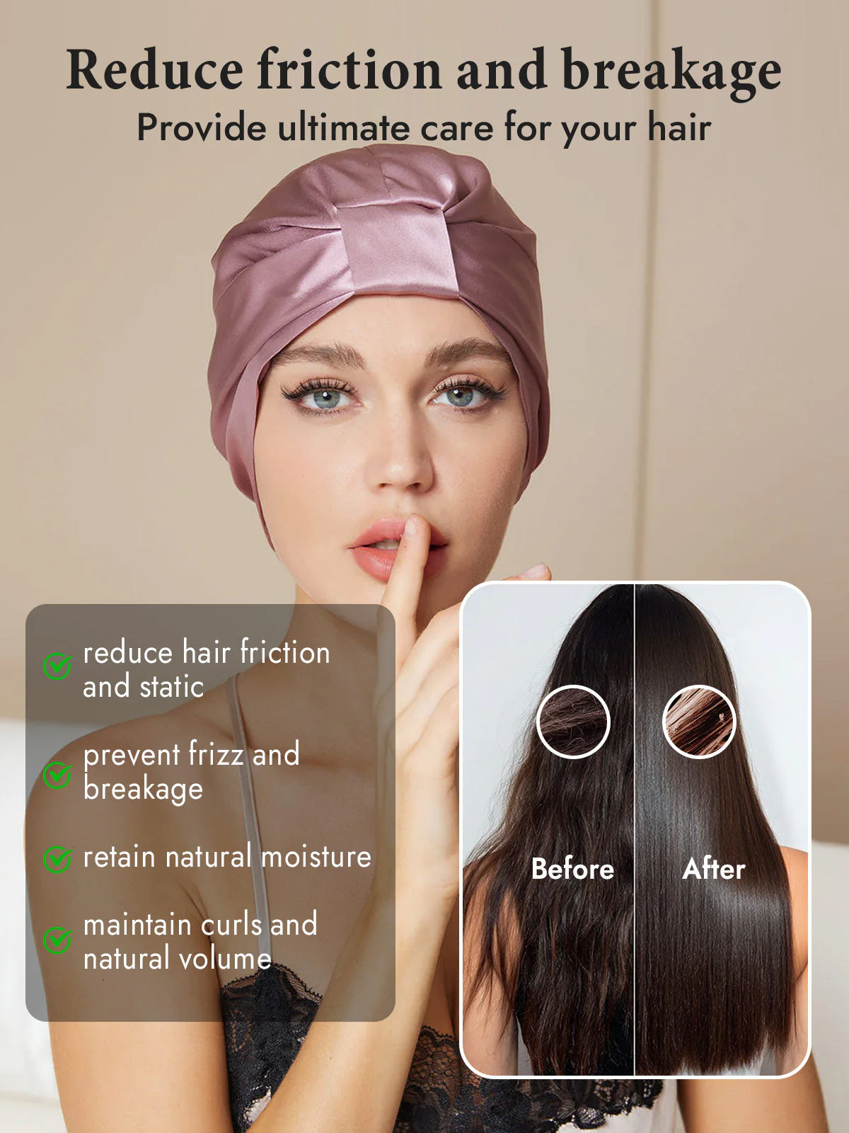 Pure Silk Night Turban Bonnet - Image 27