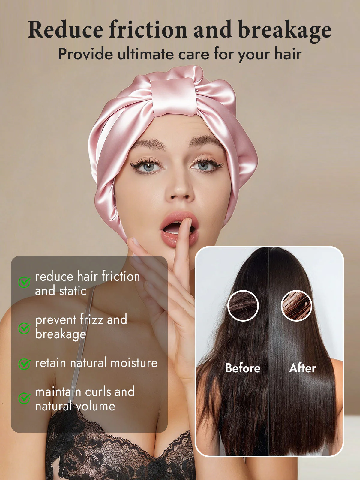 Pure Silk Night Turban Bonnet - Image 33