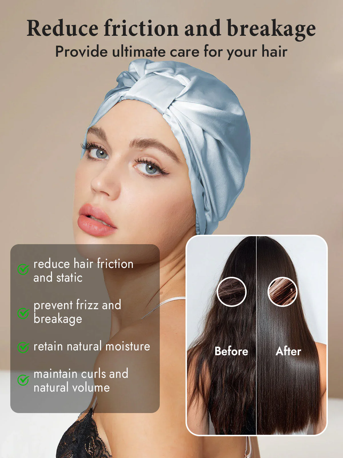 Pure Silk Night Turban Bonnet - Image 39