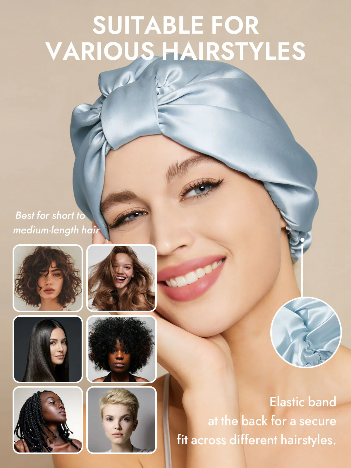 Pure Silk Night Turban Bonnet - Image 41
