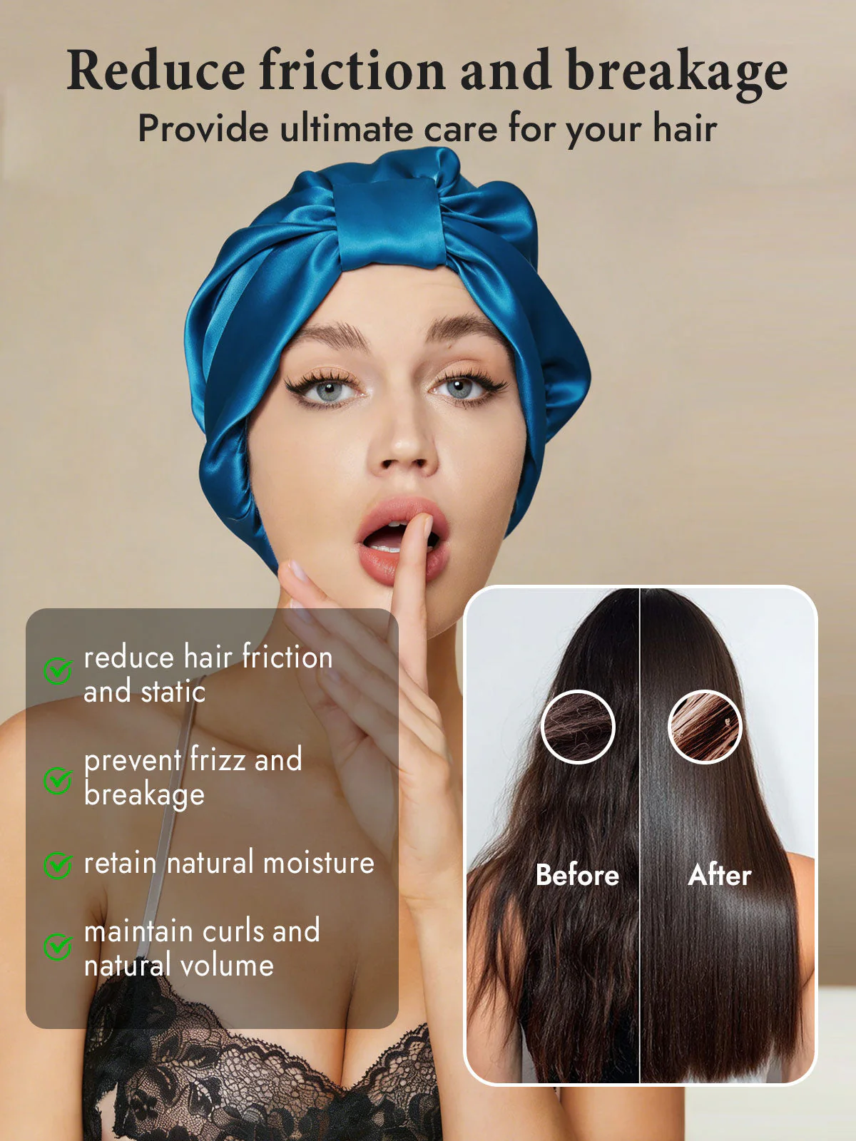 Pure Silk Night Turban Bonnet - Image 45