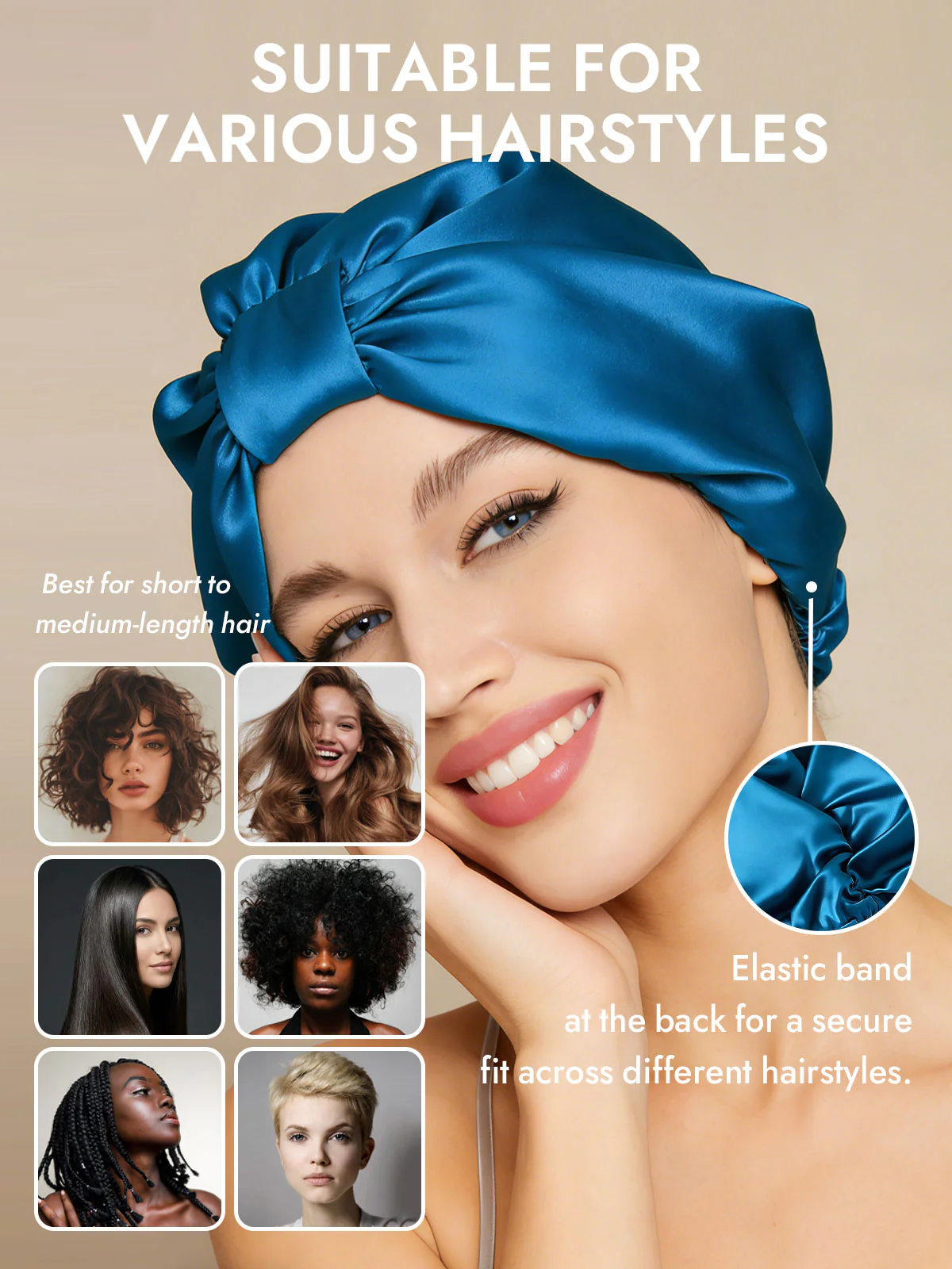 Pure Silk Night Turban Bonnet - Image 47