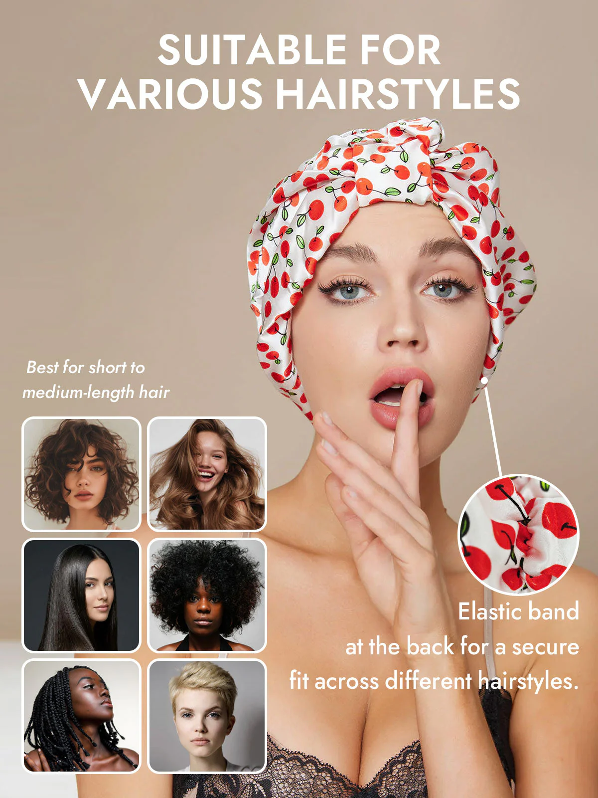 Pure Silk Night Turban Bonnet - Image 5
