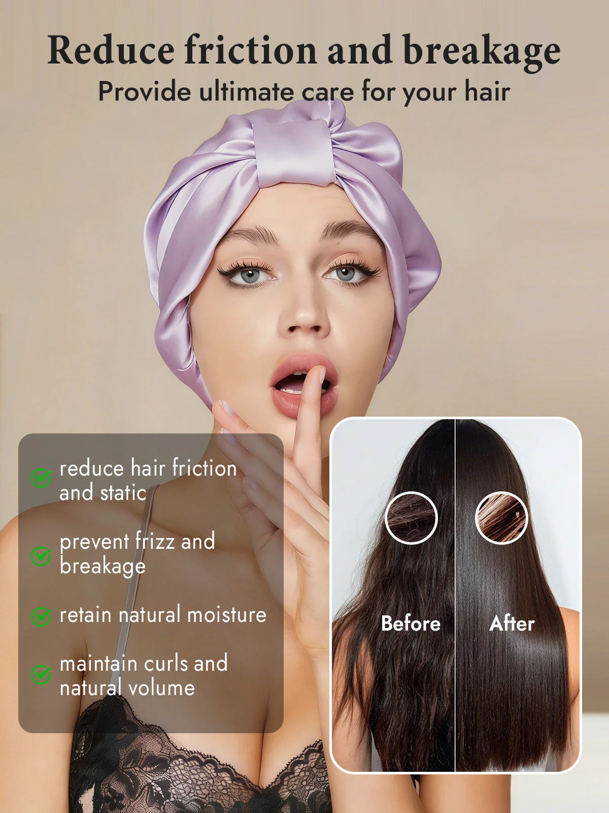 Pure Silk Night Turban Bonnet - Image 51