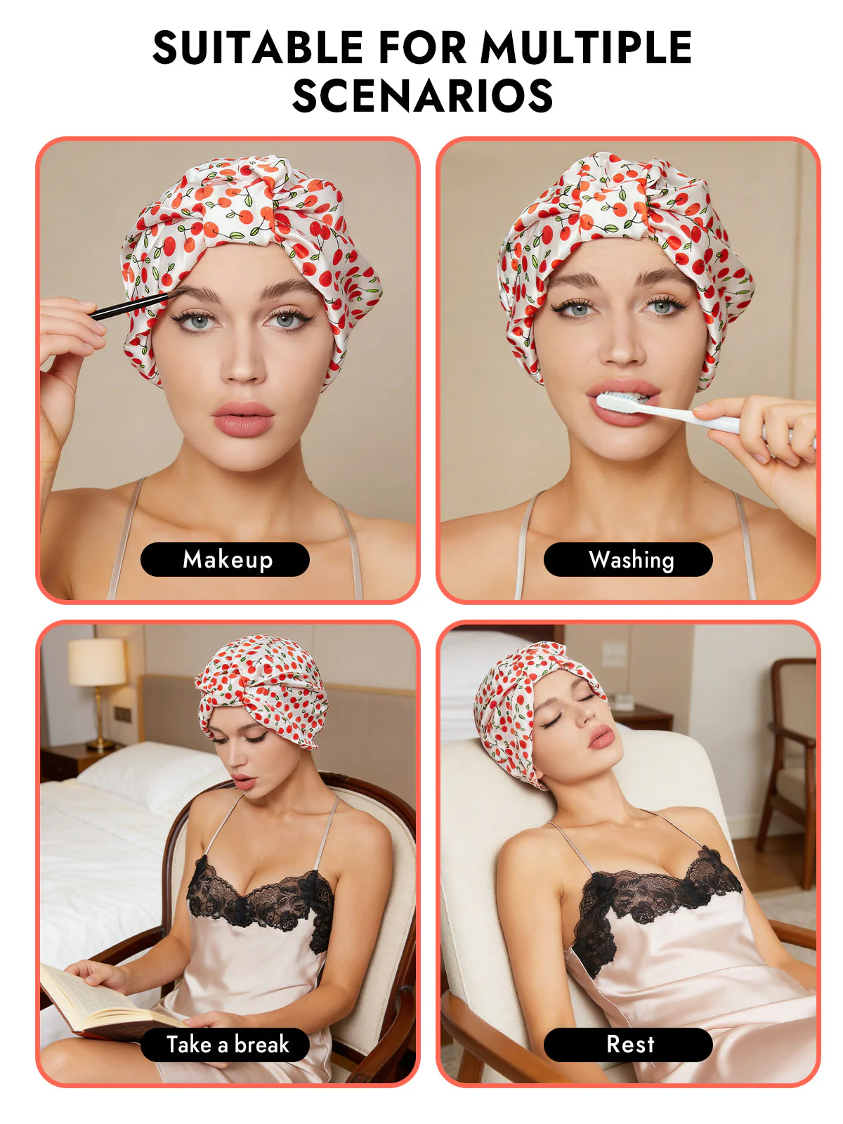 Pure Silk Night Turban Bonnet - Image 6