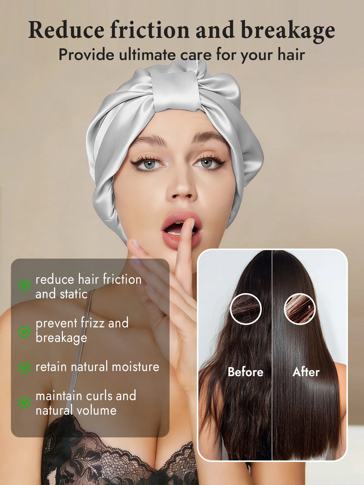 Pure Silk Night Turban Bonnet - Image 63