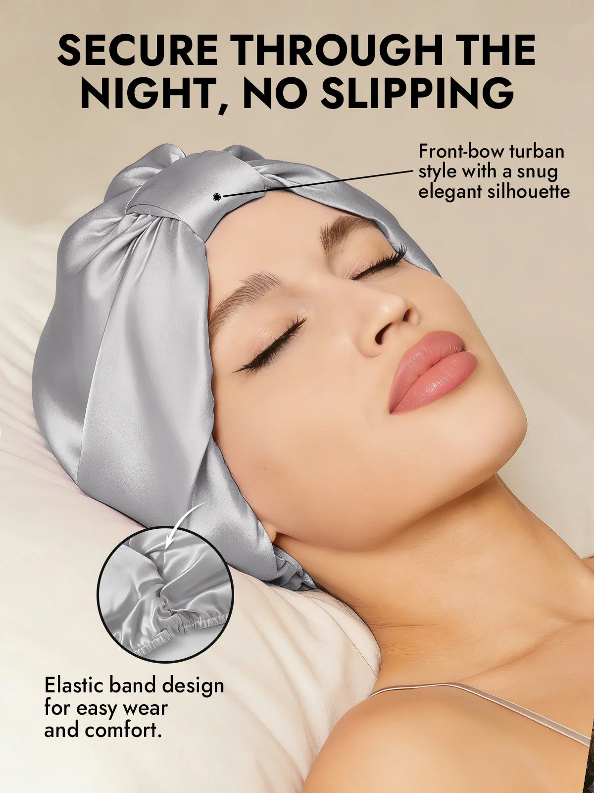 Pure Silk Night Turban Bonnet - Image 64