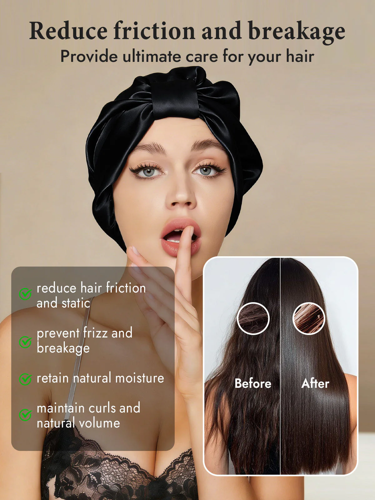 Pure Silk Night Turban Bonnet - Image 9