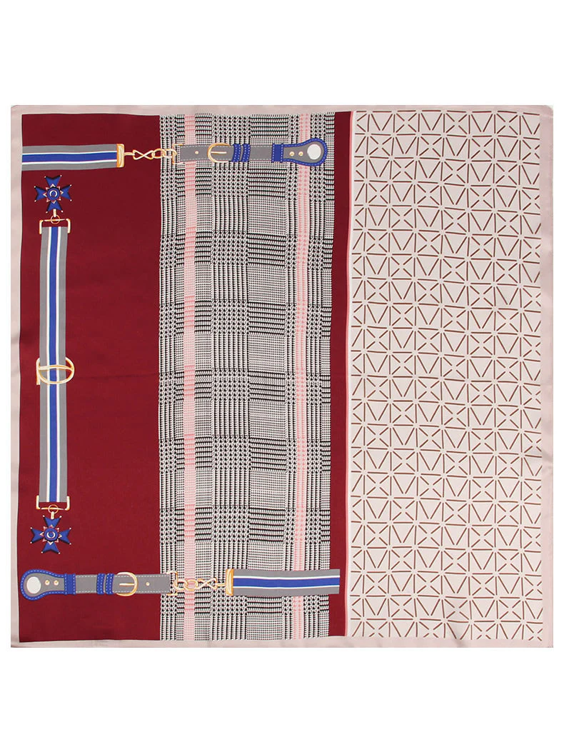 Pure Silk Printed Designer Square Scarf 53x53cm/21 - Image 18