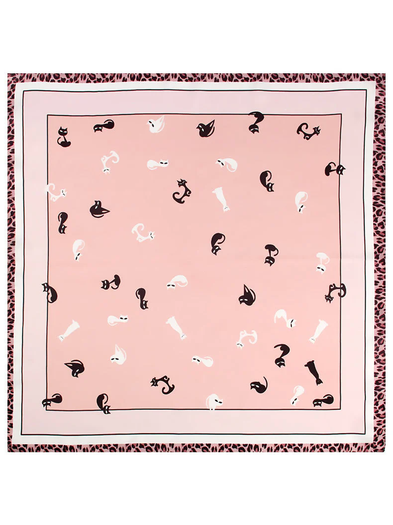 Pure Silk Printed Designer Square Scarf 53x53cm/21 - Image 4