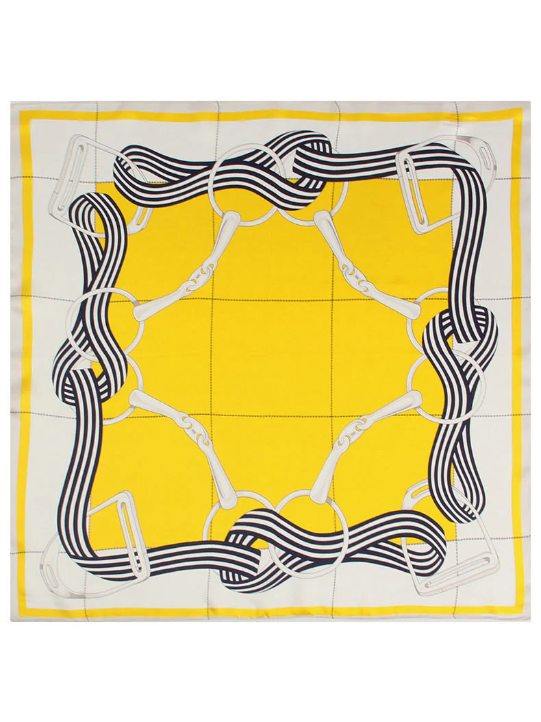 Pure Silk Printed Designer Square Scarf 53x53cm/21 - Image 9