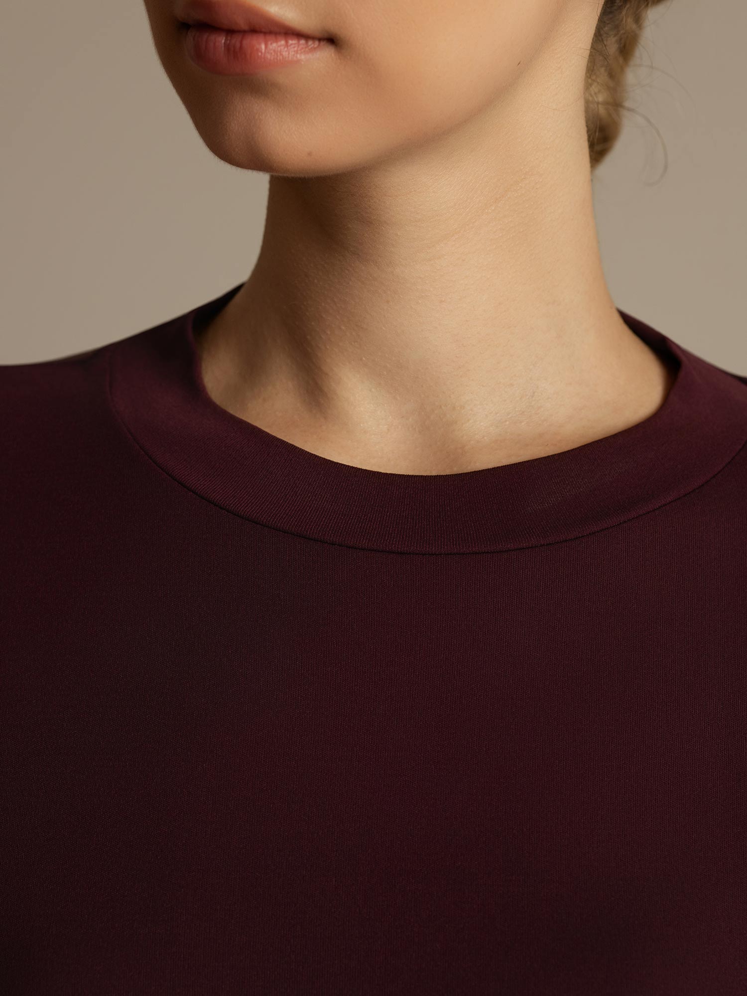 Pure Silk Round Neck Mid-length Sleeves Women's Sport T-Shirt - Image 13