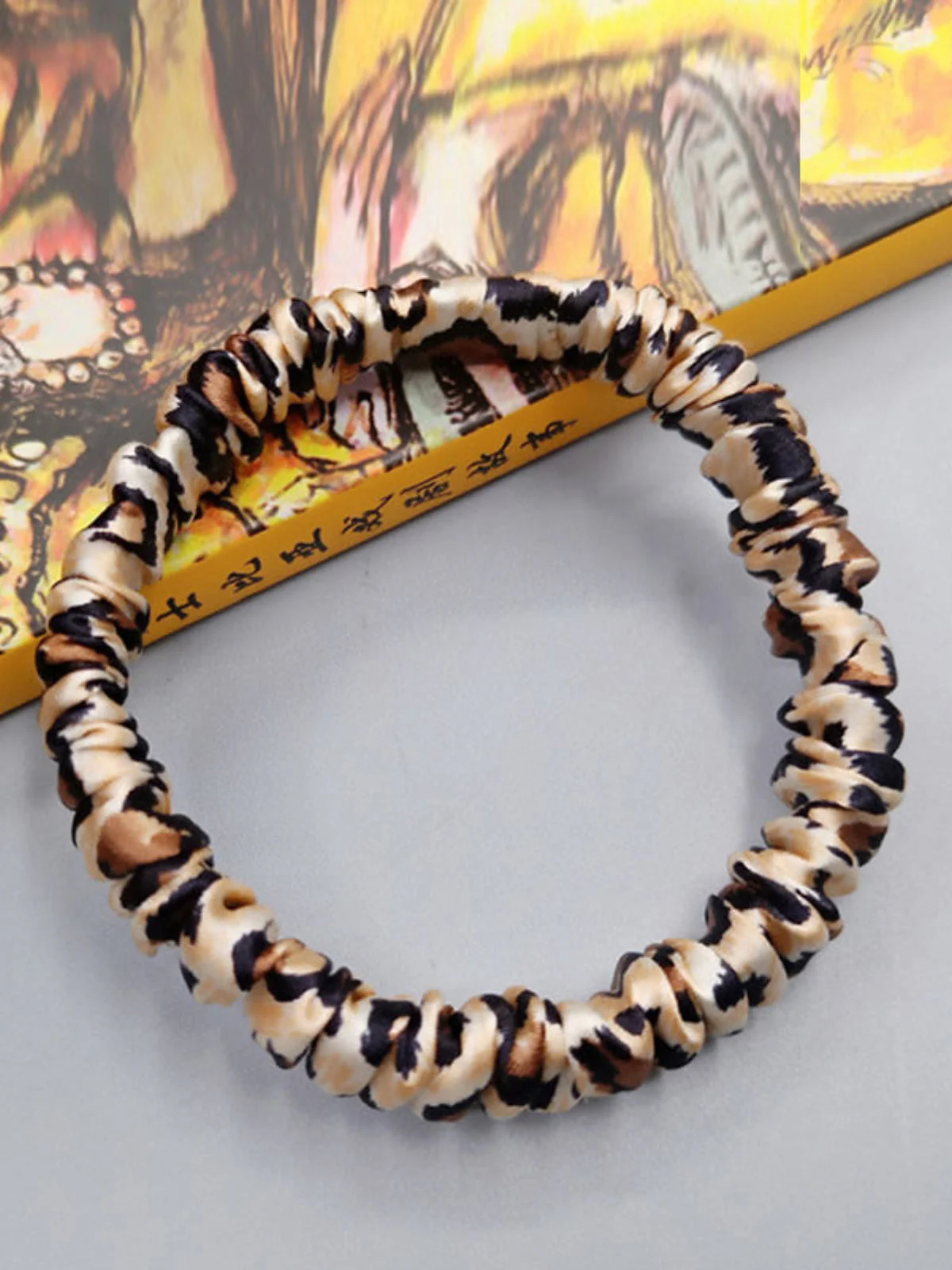 Pure Silk Soft Skinny Hair Scrunchie - 1cm - Image 12