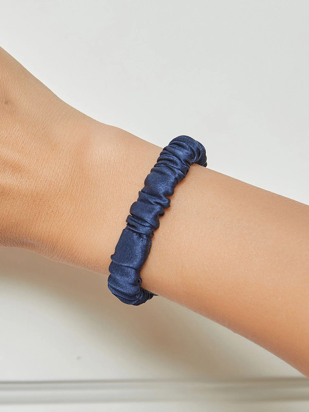Pure Silk Soft Skinny Hair Scrunchie - 1cm - Image 19