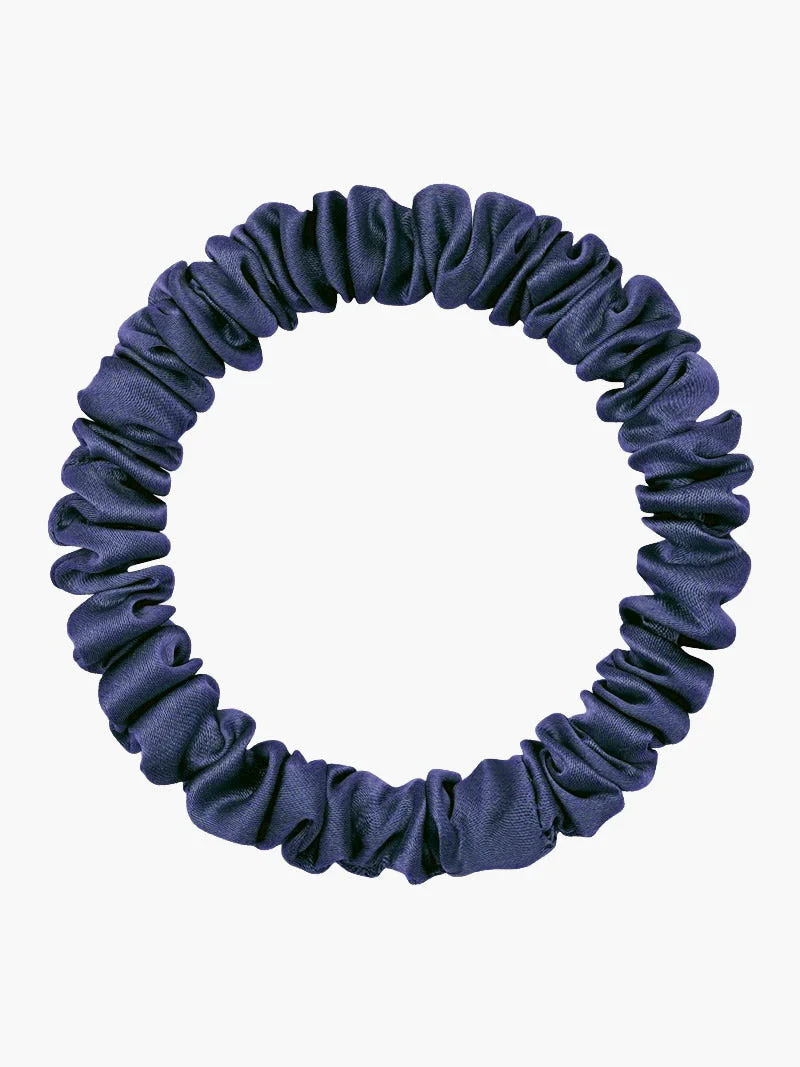 Pure Silk Soft Skinny Hair Scrunchie - 1cm - Image 22