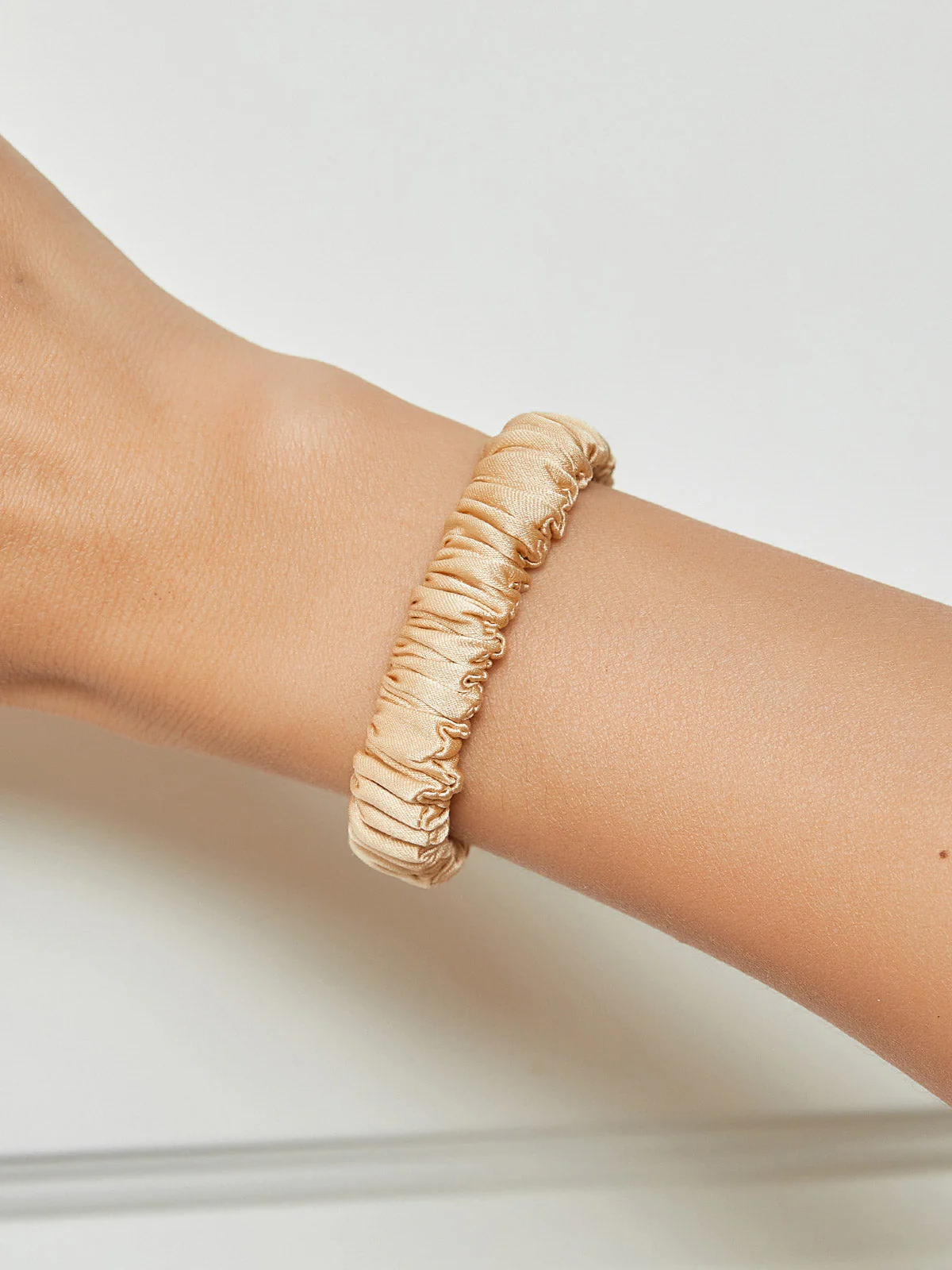 Pure Silk Soft Skinny Hair Scrunchie - 1cm - Image 27