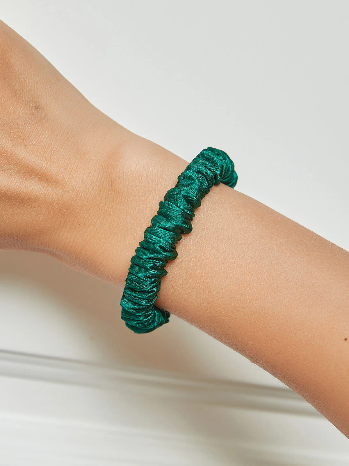 Pure Silk Soft Skinny Hair Scrunchie - 1cm - Image 37
