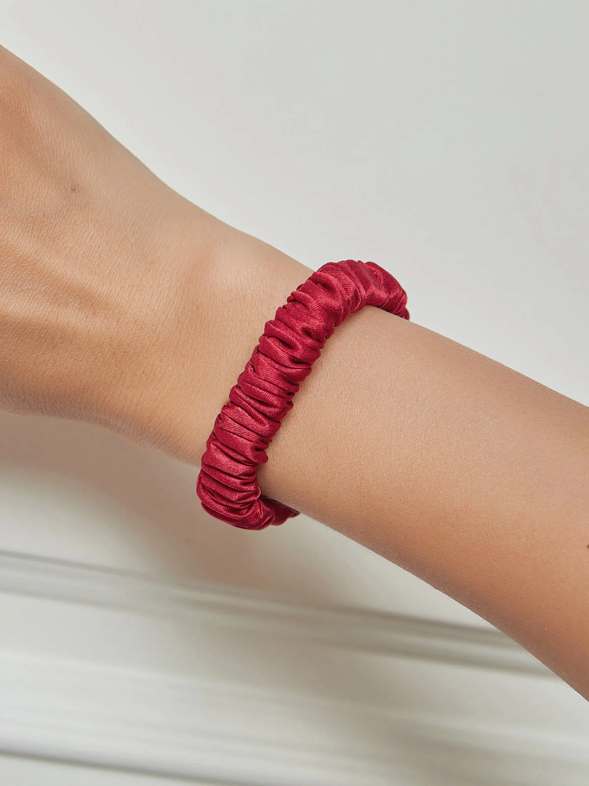 Pure Silk Soft Skinny Hair Scrunchie - 1cm - Image 41