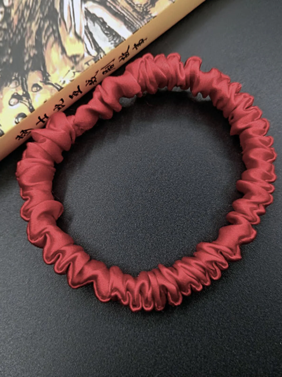 Pure Silk Soft Skinny Hair Scrunchie - 1cm - Image 44