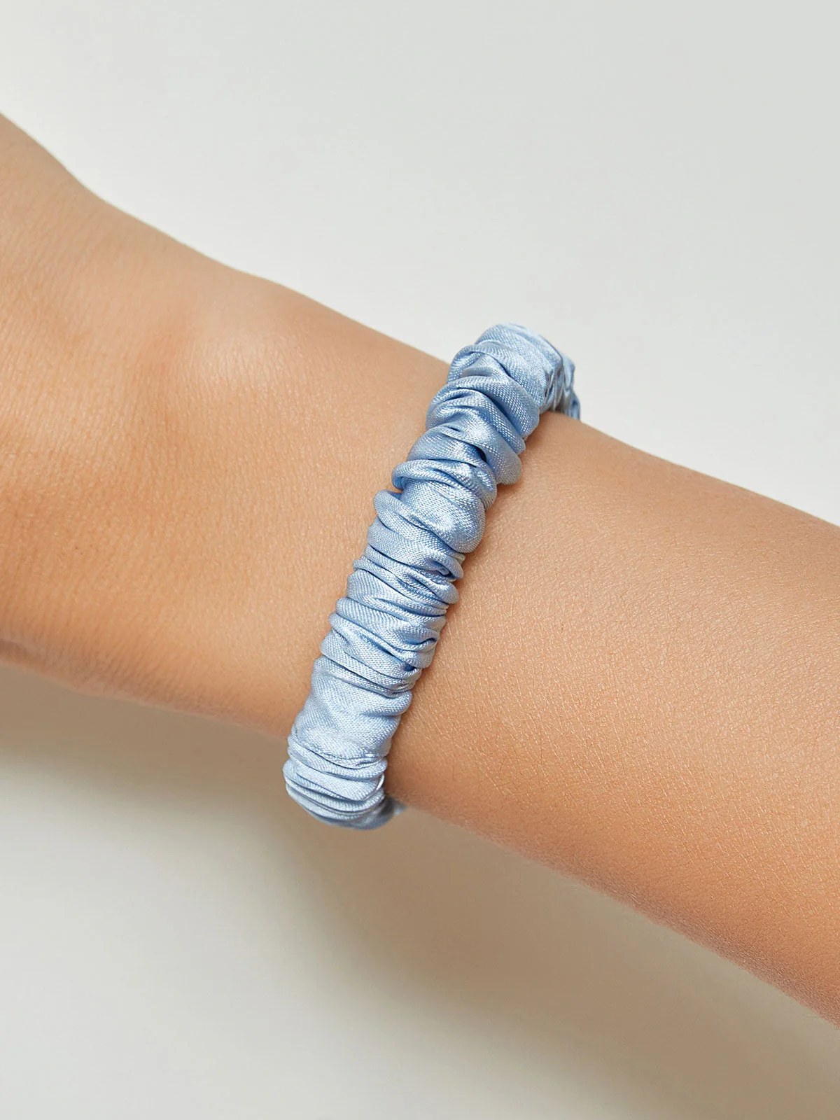 Pure Silk Soft Skinny Hair Scrunchie - 1cm - Image 48