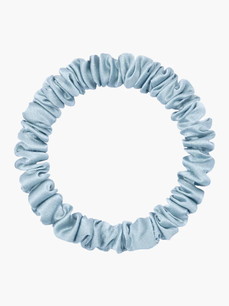 Pure Silk Soft Skinny Hair Scrunchie - 1cm - Image 51