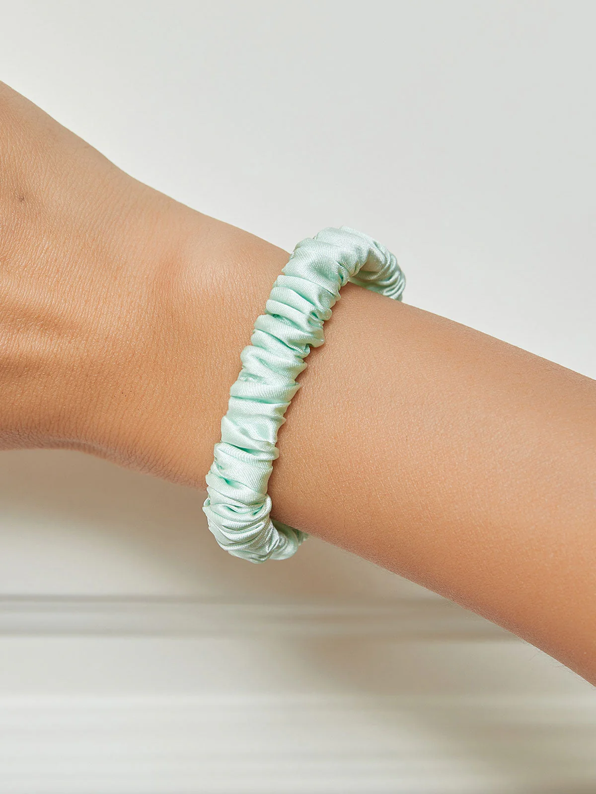 Pure Silk Soft Skinny Hair Scrunchie - 1cm - Image 64