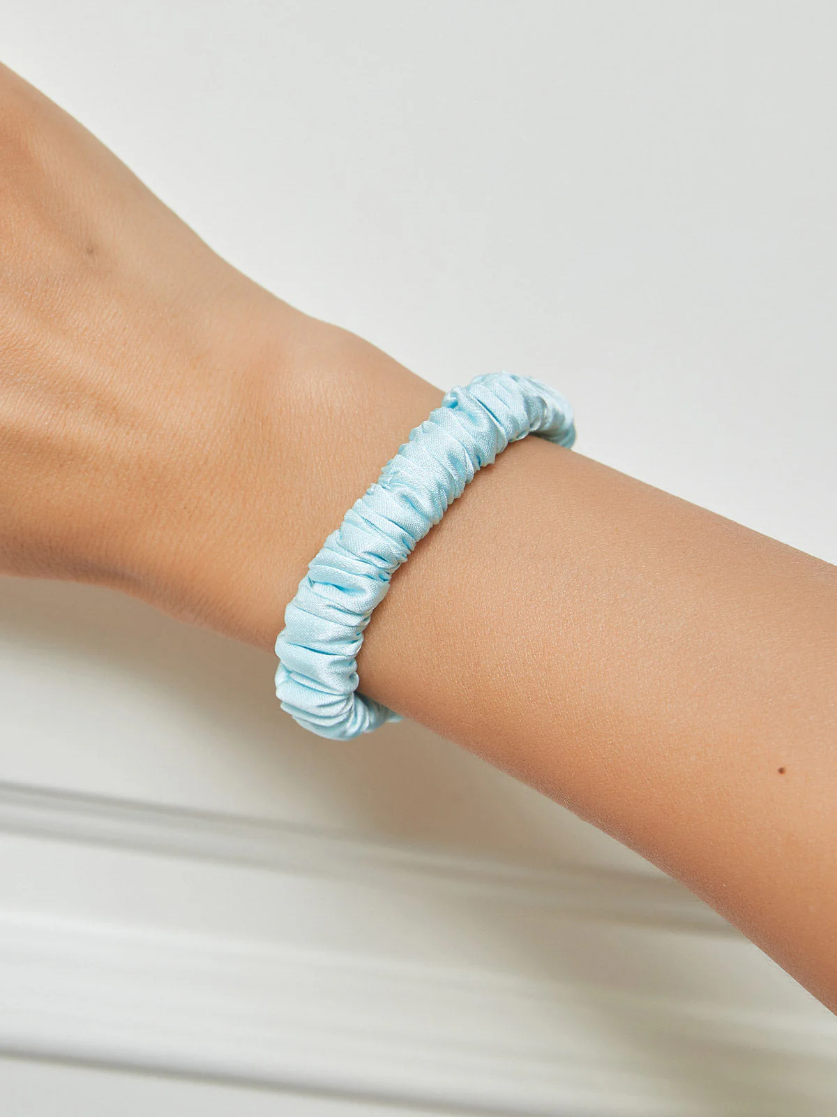 Pure Silk Soft Skinny Hair Scrunchie - 1cm - Image 81