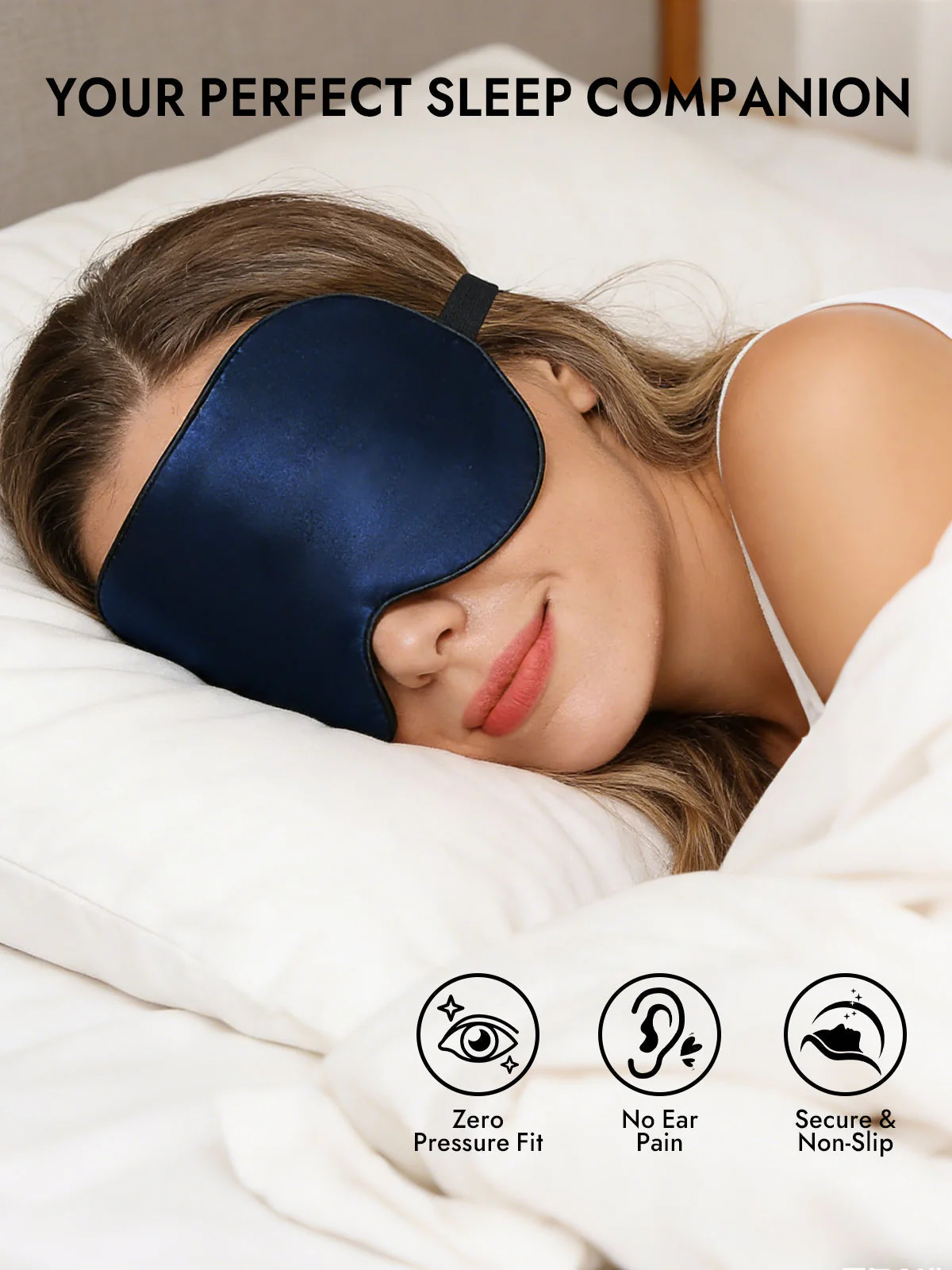 Pure Silk Elastic Band Sleep Eye Mask - Image 11