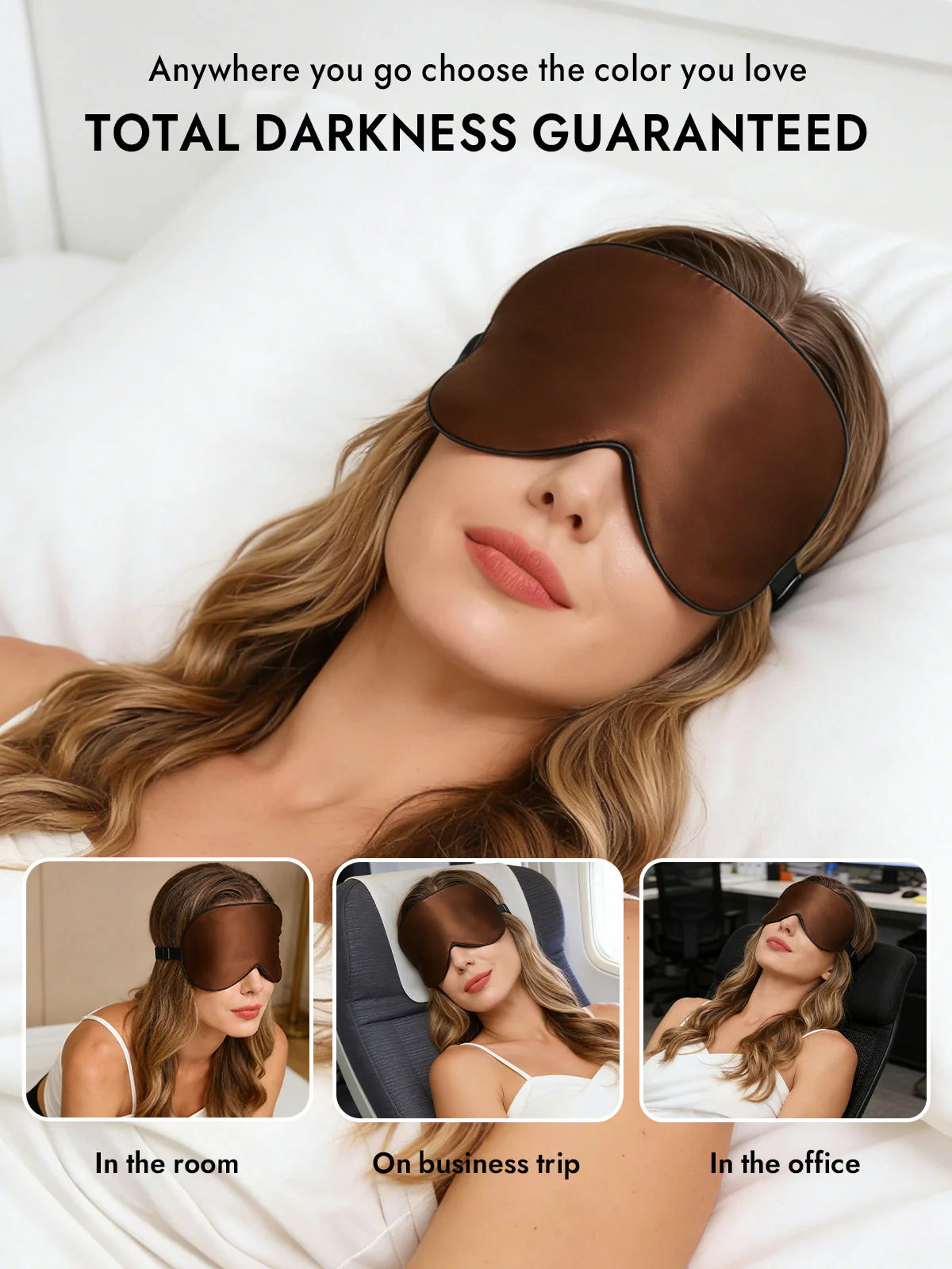 Pure Silk Elastic Band Sleep Eye Mask - Image 24