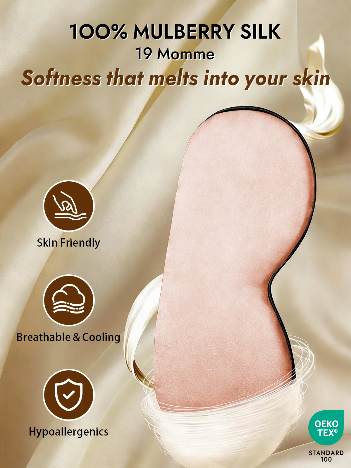 Pure Silk Elastic Band Sleep Eye Mask - Image 27