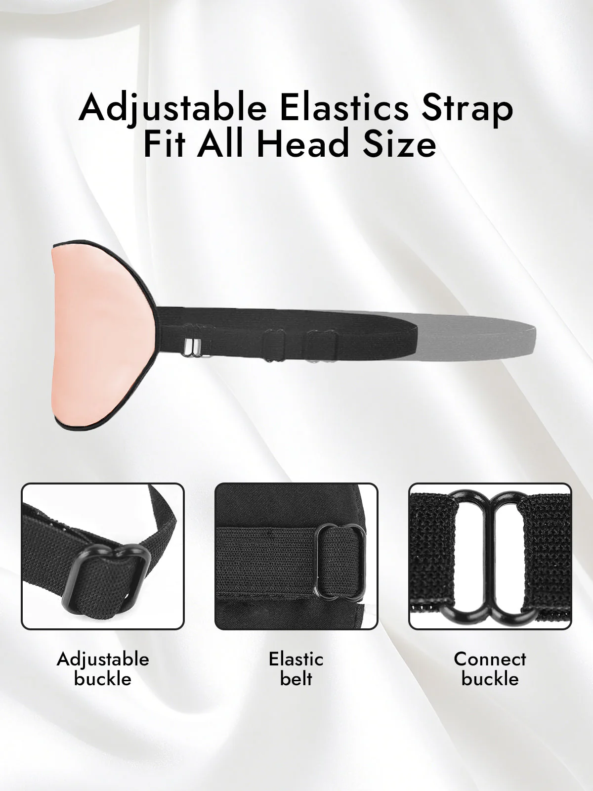Pure Silk Elastic Band Sleep Eye Mask - Image 28